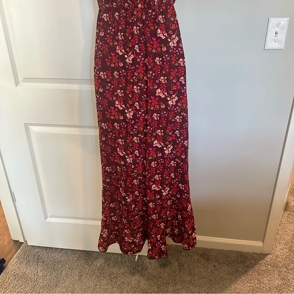 Crystal Doll Red Floral Dress Size Small